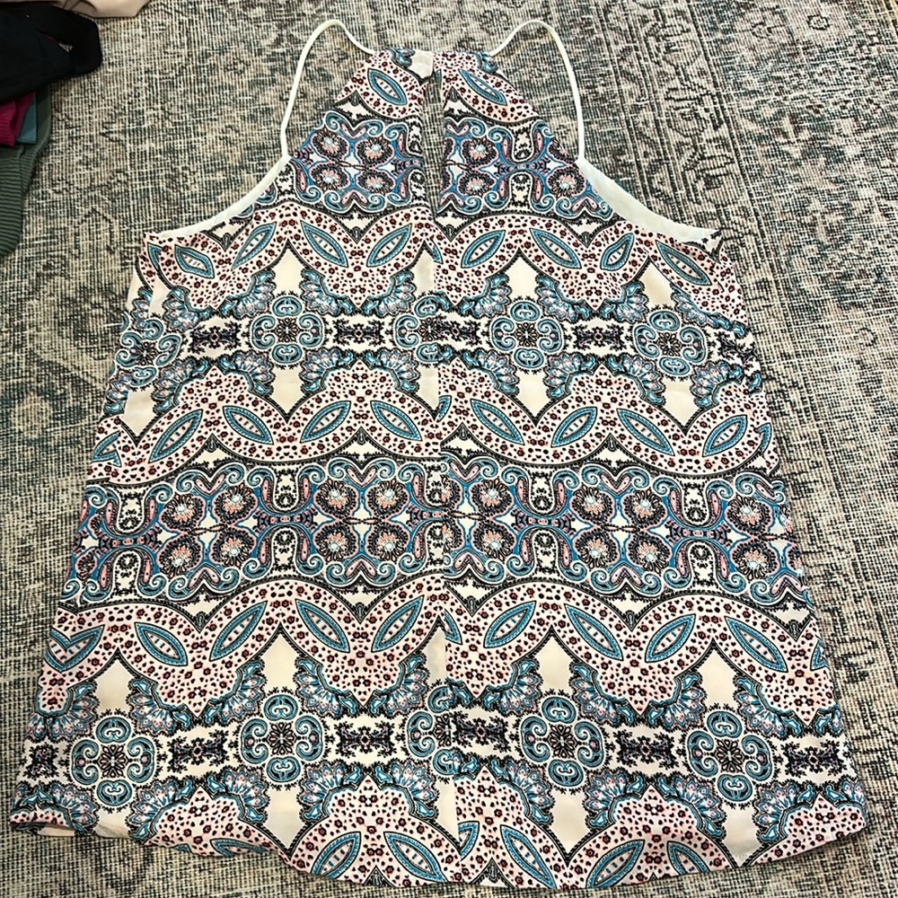 Patterned Spaghetti Strap Top - Picture 2 of 3